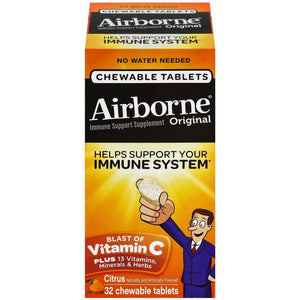 AIRBORNE: Immune Support Supplement Tablets Citrus, 32 pc