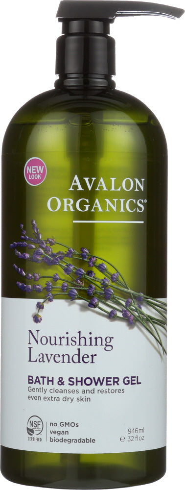 AVALON ORGANICS: Bath & Shower Gel Lavender, 32 oz