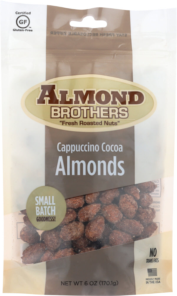 ALMOND BROTHERS: Almonds-Whole Cappucino Cocoa, 6 oz