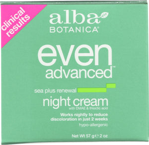 ALBA BOTANICA: Even Advanced Sea Plus Renewal Night Cream, 2 oz