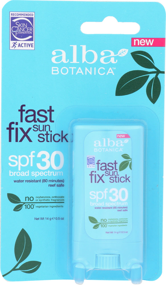 ALBA BOTANICA: Sun Stick Fast Fix SPF 30, 0.5 oz