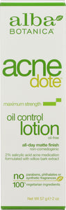 ALBA BOTANICA:  Acnedote Oil Control Lotion Oil-Free, 2 oz