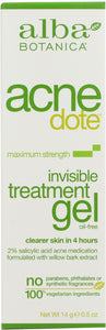 ALBA BOTANICA: Acne Dote Invisible Treatment Gel Oil-Free, 0.5 oz