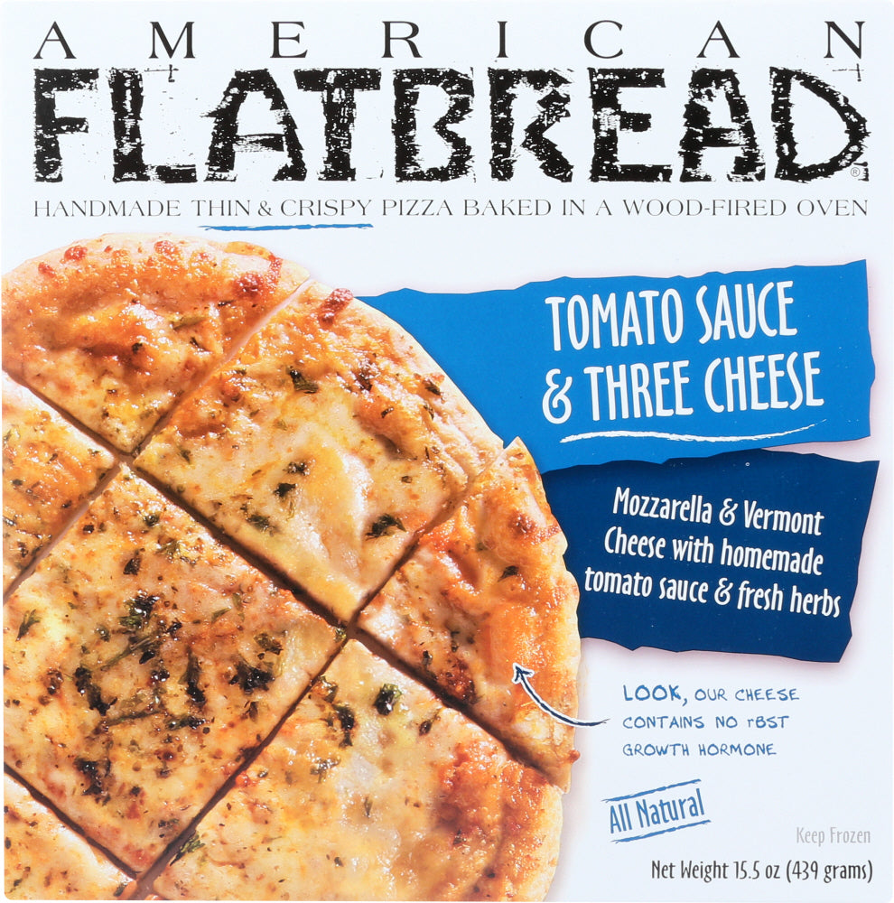AMERICAN FLATBREAD: Tomato Sauce & Three Cheese Pizza, 15.50 oz