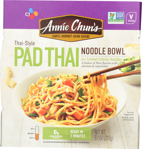 ANNIE CHUN'S: Pad Thai Noodle Bowl Mild, 8.2 oz