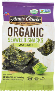 ANNIE CHUNS: Organic Seaweed Snack Wasabi, 0.35 oz