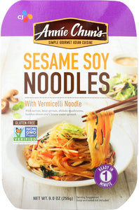 ANNIE CHUNS: Entree Noodles Sesame Soy, 9 oz