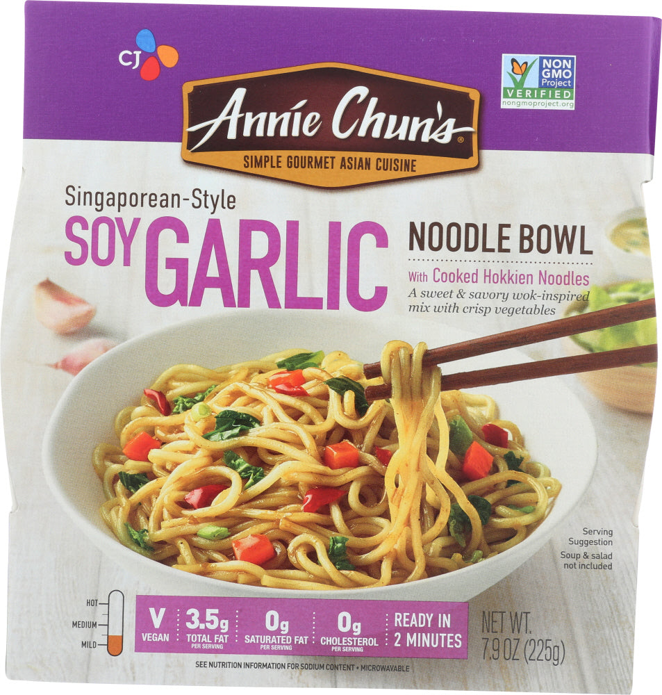 ANNIE CHUNS: Singaporean-Style Soy Garlic Noodle Bowl, 7.9 oz