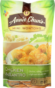 ANNIE CHUNS: Wonton Mini Chicken & Cilantro, 8 oz