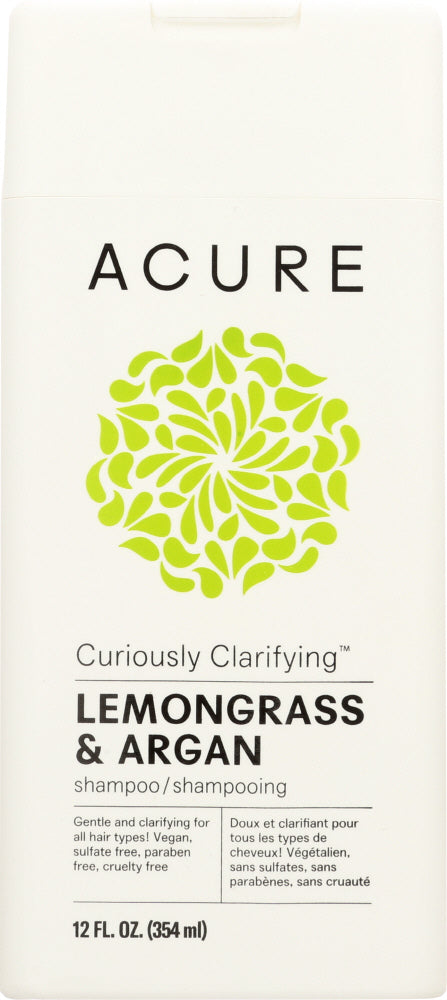 ACURE: Curiously Clarifying Shampoo Lemongrass & Argan, 12 fl oz