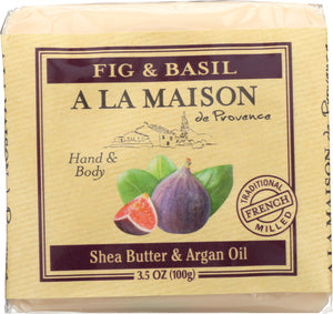 A LA MAISON DE PROVENCE: Mini Soap Bar Fig & Basil, 3.5 oz