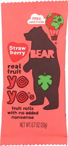 BEAR YOYO: Strawberry Fruit Rolls Single 0.7 Oz