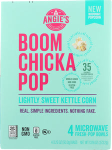 ANGIES: Lightly Sweet Kettle Corn Microwave Popcorn, 13.16 oz