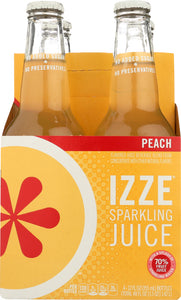 IZZE: Sparkling Peach Flavored Juice Beverage 4 Count, 48 oz
