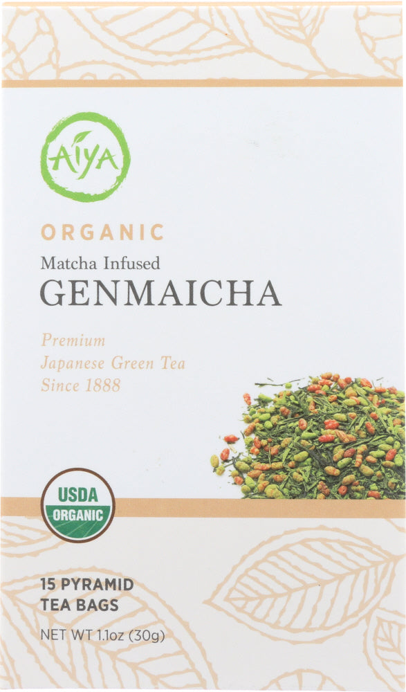 AIYA: Organic Matcha Infused Genmaicha Tea, 30 gm