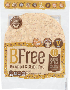 BFREE: Quinoa and Chia Seed Wrap with Teff and Flax Seeds, 8.89 oz