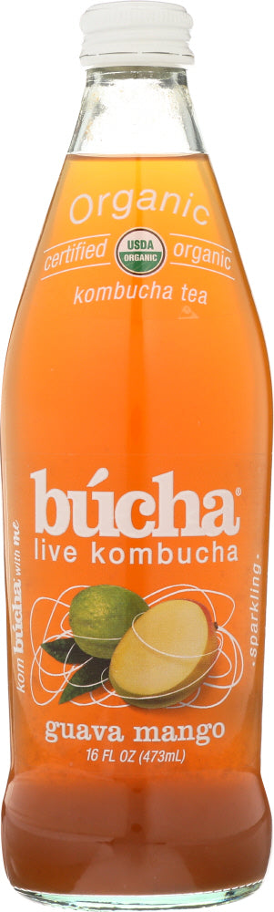 BUCHA LIVE: Kombucha Guava Mango, 16 oz