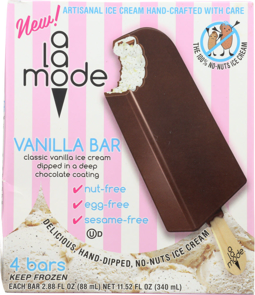A LA MODE: Vanilla Ice Cream Bar, 8.8 oz
