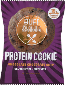 BUFF BAKE: Protein Cookie Chocolate Chocolate Chip, 2.82 oz