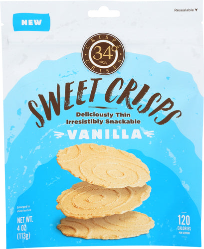 34 DEGREES: Vanilla Crisps Bag, 4 oz