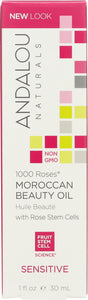 ANDALOU NATURALS: 1000 Roses Moroccan Beauty Oil Sensitive, 1 oz