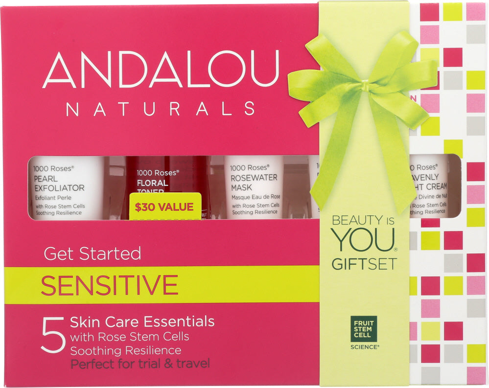 ANDALOU NATURALS: Sensitive Get Started Kit, 5 pc
