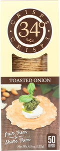 34 DEGREES: Toasted Onions Crisps, 4.5 oz