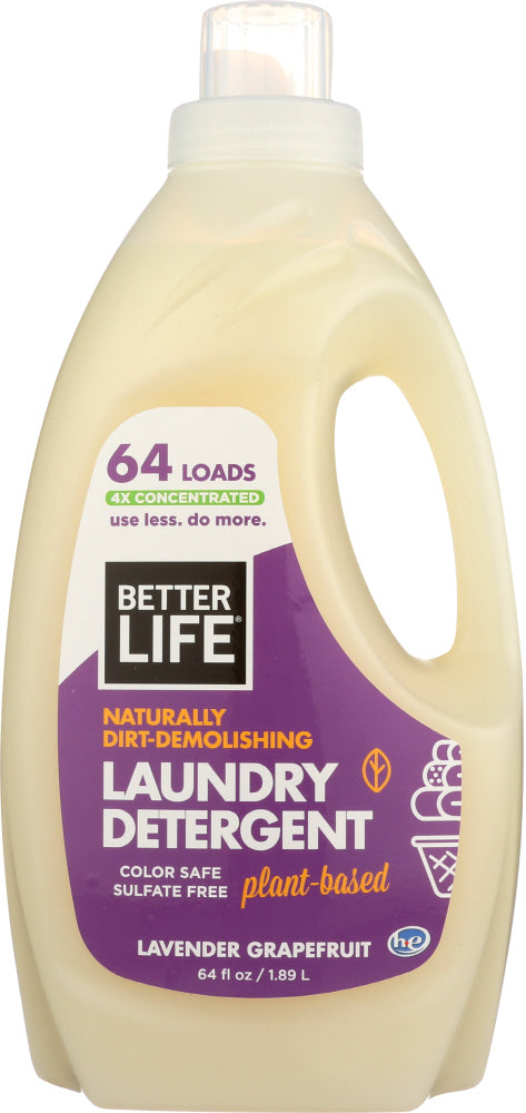 BETTER LIFE: Detergent Laundry Lavender Grapefruit, 64 oz