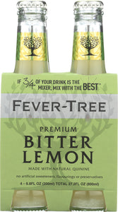 FEVER-TREE: Bitter Lemon Soda 4x6.8 oz Bottle, 27.2 oz