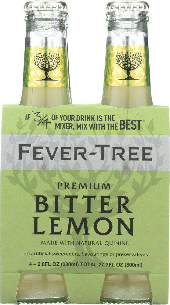 FEVER-TREE: Bitter Lemon Soda 4x6.8 oz Bottle, 27.2 oz