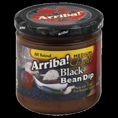 ARRIBA: Chipotle Black Bean Dip Spicy, 16 Oz