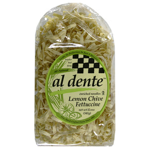 AL DENTE: Lemon Chive Fettuccine Pasta, 12 Oz