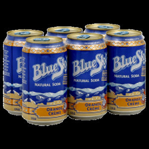 BLUE SKY: Natural Soda Orange CrÃ¨me 6 ct, 72 oz