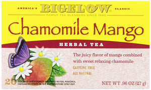 BIGELOW: Chamomile Mango Herb Tea 20 Tea Bags, 0.96 oz
