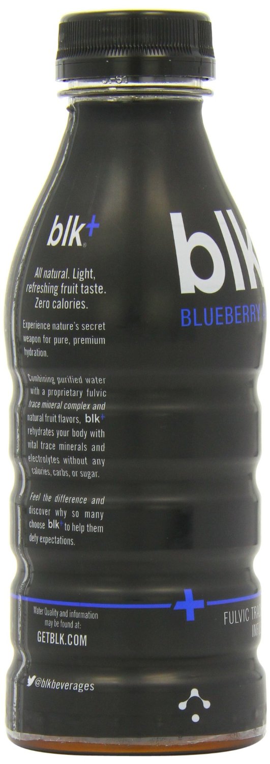 BLK: Beverages Fulvic Trace Mineral Infused Water Blueberry Acai, 16 oz