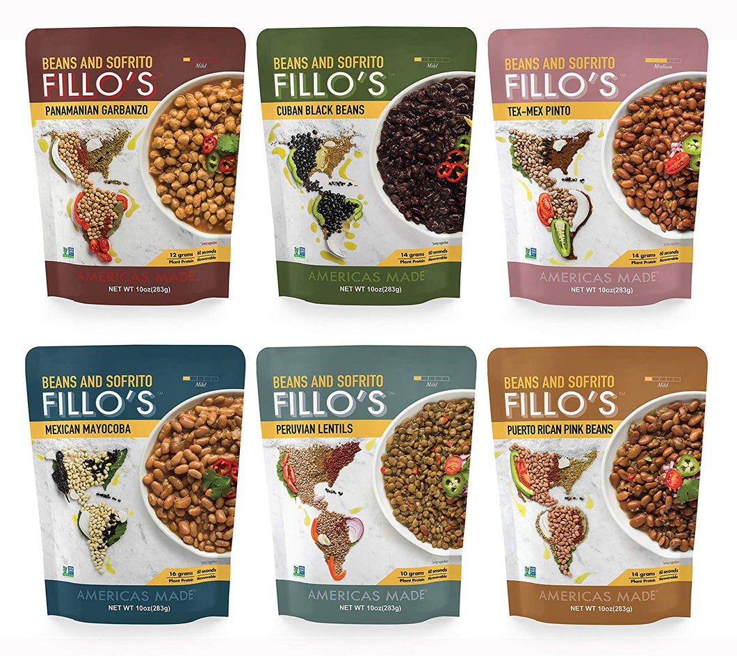 FILLO’S Variety Pack, Non-GMO, Vegan, Plant Protein (Pack of 6)
