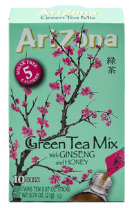 ARIZONA: Green Tea Mix with Ginseng 10 Stix, 0.7 oz