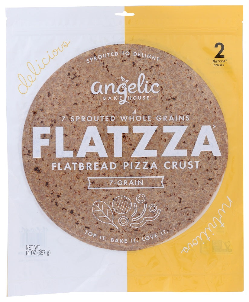 ANGELIC BAKEHOUSE: Flatzza 7-Grain Flatbread Pizza Crust, 14 oz