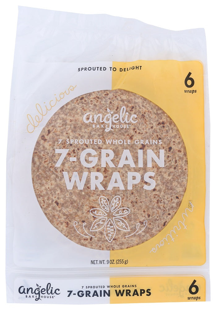 ANGELIC BAKEHOUSE: 7 Sprouted Whole Grains 7-Grain Wraps, 9 oz