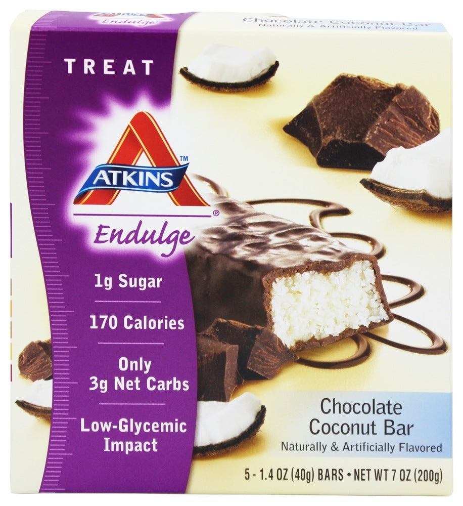 ATKINS: Endulge Bar Chocolate Coconut Treat (5x1.4oz bars), 7 oz