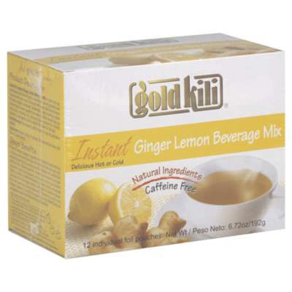 GOLD KILI: All Natural Instant Ginger & Lemon Beverage Mix, 6.72 oz
