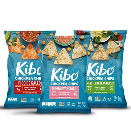 Kibo Chickpea Chips - Variety Pack, 1 oz. 12 pack