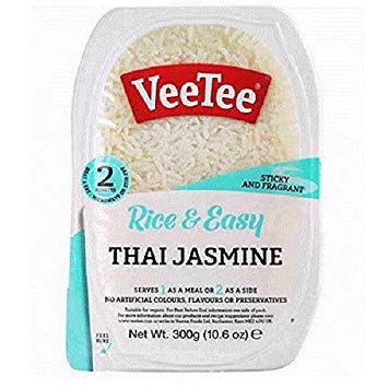 Veetee Dine In Rice - Microwavable Thai Jasmine Rice - 10.6 oz - Pack of 6